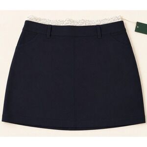 Wild Fable Black Mini Skirt with Peek A Boo Lace Trim Size S New